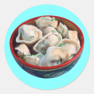Sticker Rond Bol de Pelmeni