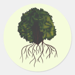 Sticker Rond Bold Afro Beauté Digital Collage Portrait