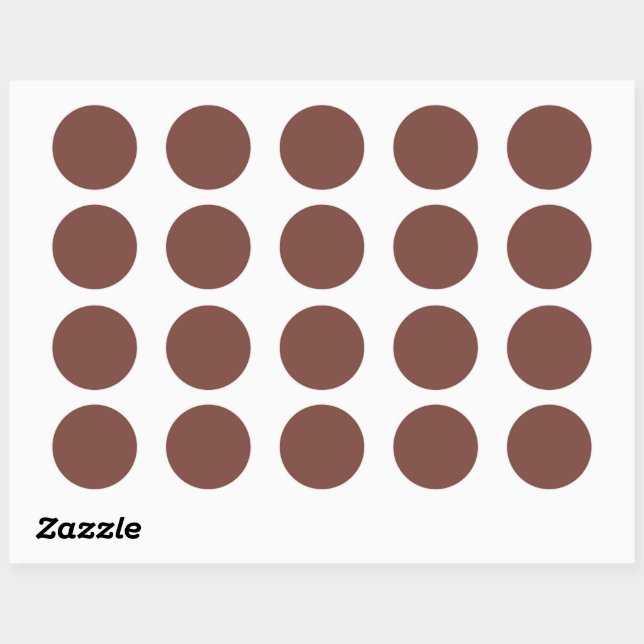 Sticker Rond Bole (couleur solide) (Feuille)