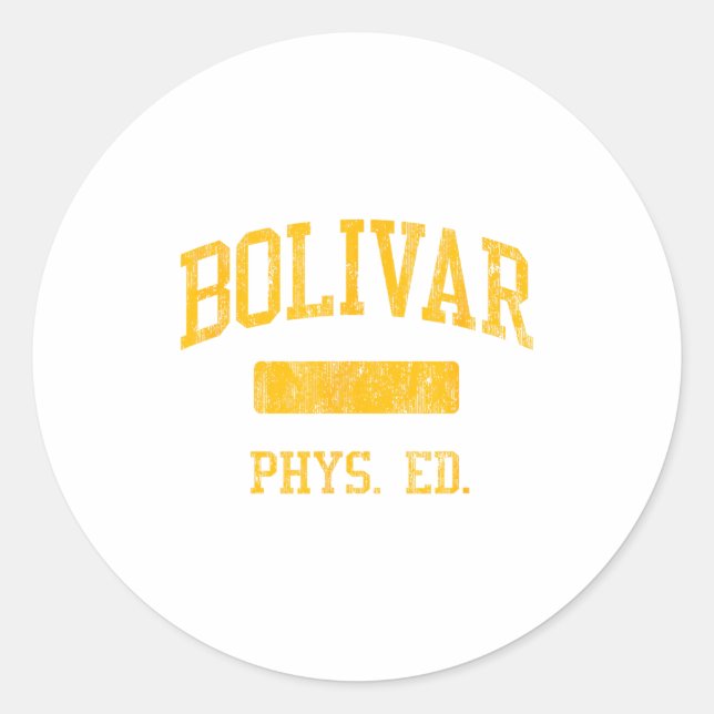 Sticker Rond Bolivar High School Hs Bolivar Mo Phys Ed  (Devant)