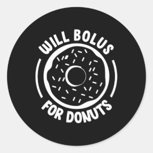 Sticker Rond Bolus For Donuts Fun Diabète Sensibilisation Diabè