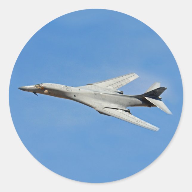 Sticker Rond Bombardes de Lancer B-1B balayées (Devant)