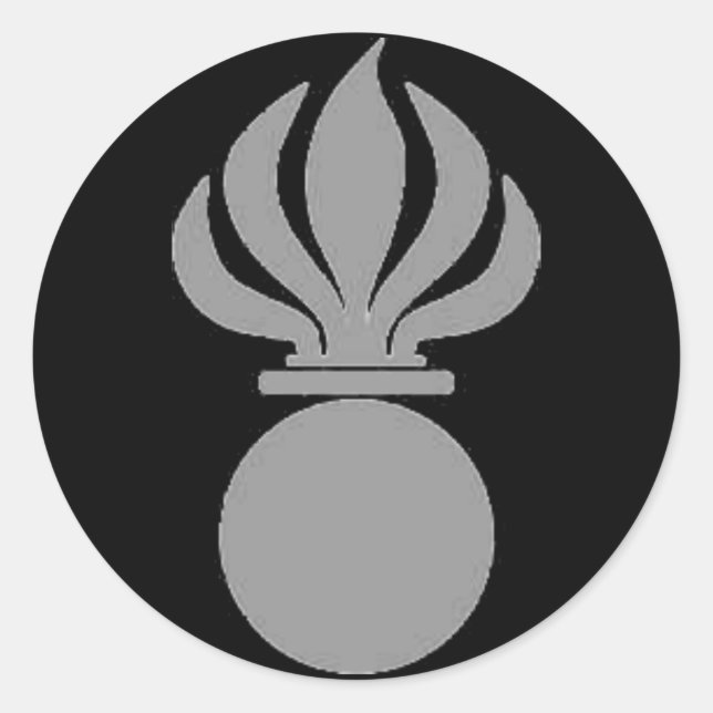 Sticker Rond Bombe à grenadier blindé (grise) (Devant)