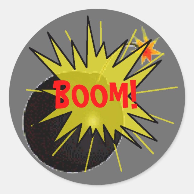 Sticker Rond Bombe de boom (Devant)