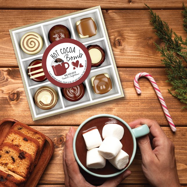 Sticker Rond Bombe de cacao chaud de Bourgogne instructions Coe (Créateur téléchargé)