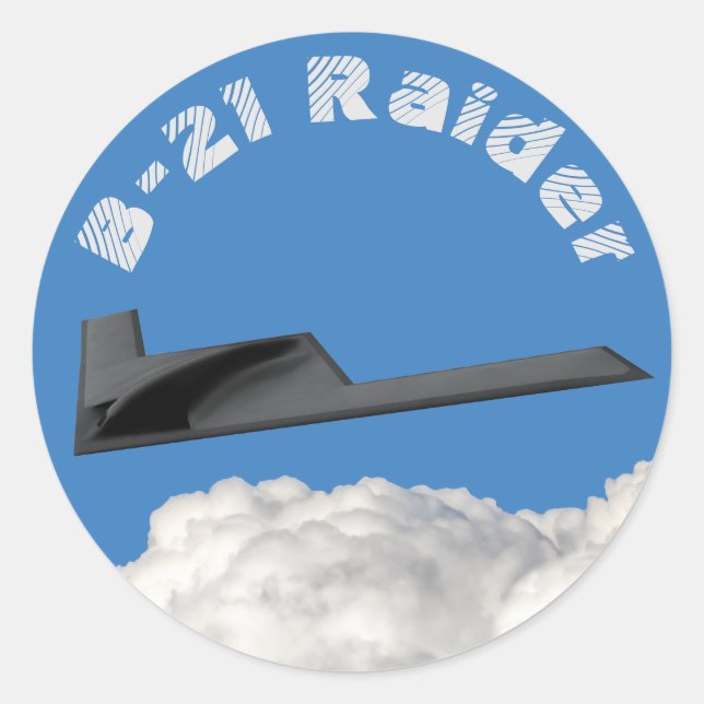 Sticker Rond Bombe furtif B-21 Raider (Devant)