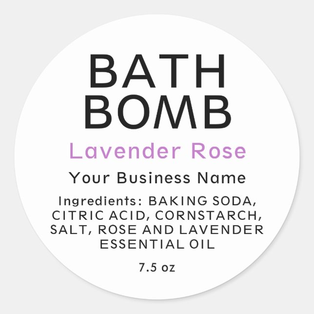 Sticker Rond Bombe moderne noire et blanche (Devant)