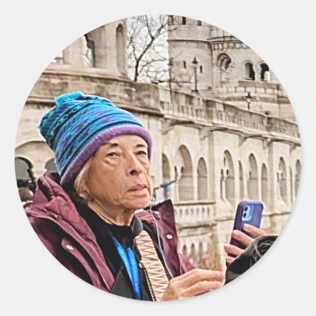 Sticker Rond bombe photo (Devant)