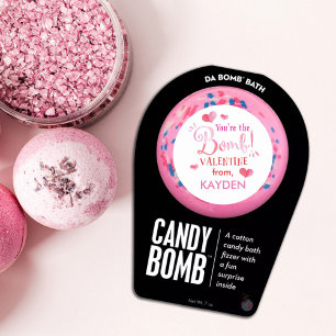 Sticker Rond Bombe rose personnalisée Cute Valentine