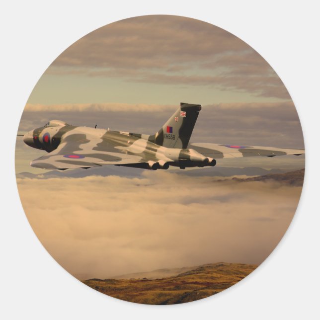 Sticker Rond Bombe Vulcain Avro XH558 (Devant)