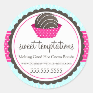 Sticker Rond Bombes au chocolat au cacao chaud