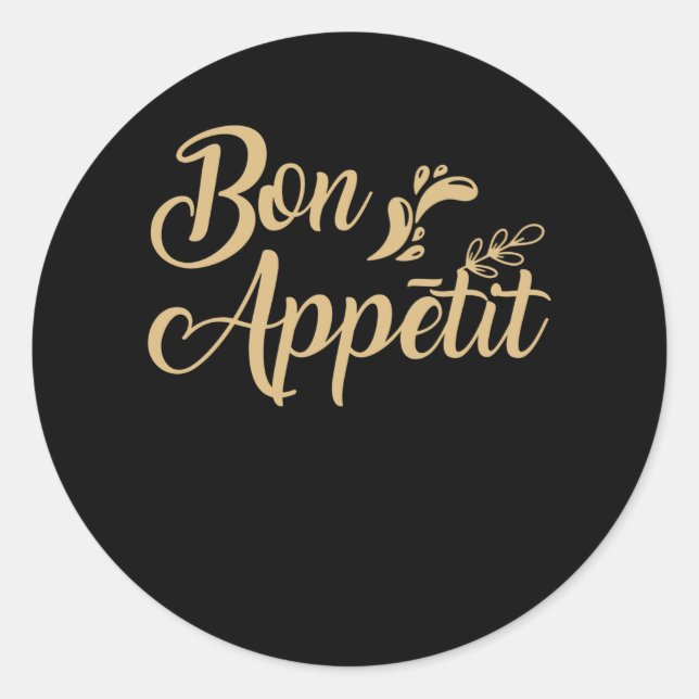 Sticker Rond Bon Appetit (Devant)