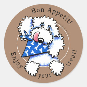 Sticker Rond Bon appétit de chien ! Traitements pour animaux de
