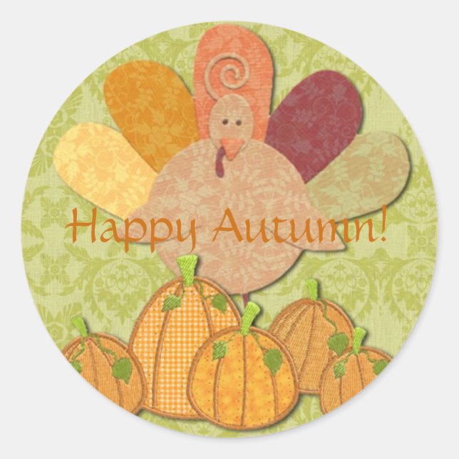 Sticker Rond Bon automne ! (Devant)