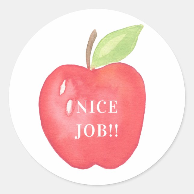 Sticker Rond Bon boulot | Crest de classe (Devant)