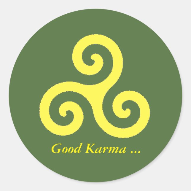 Sticker Rond Bon Karma (Devant)