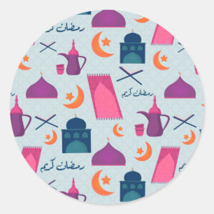 Sticker Rond Bon Motif du Ramadan