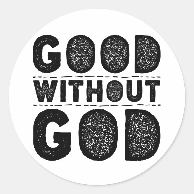 Sticker Rond Bon sans Dieu (Devant)