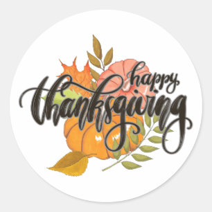 Sticker Rond Bon thanksgiving