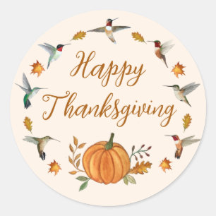 Sticker rond bon thanksgiving classique