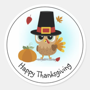 Sticker Rond Bon thanksgiving mignon