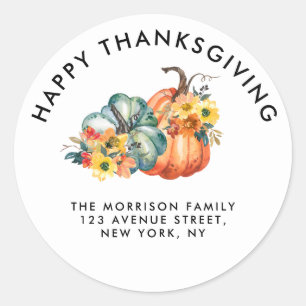 Sticker Rond bon thanksgiving simple
