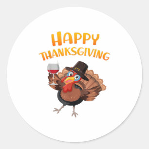 Sticker Rond Bon thanksgiving Turquie