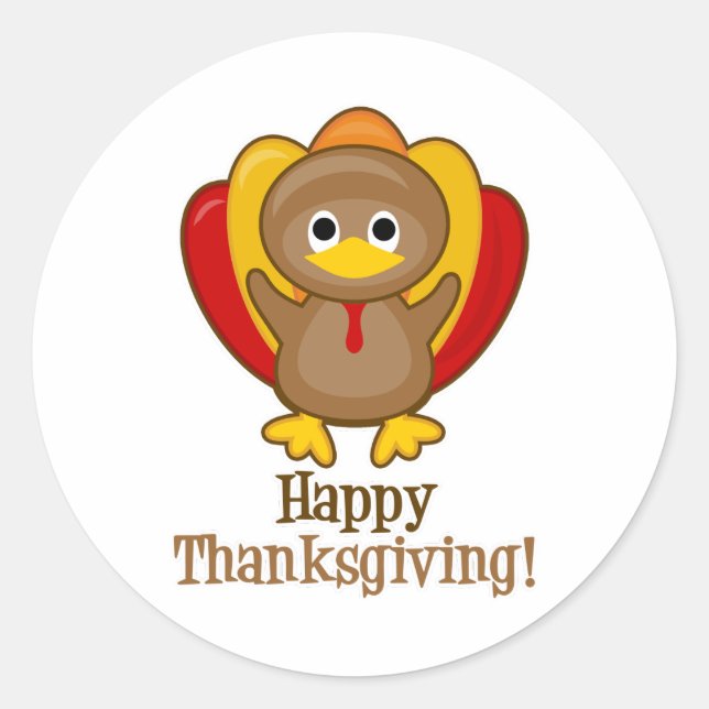 Sticker Rond Bon thanksgiving Turquie (Devant)