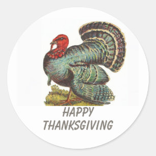 Sticker Rond Bon thanksgiving vintage de la Turquie