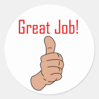Sticker Rond Bon Travail !