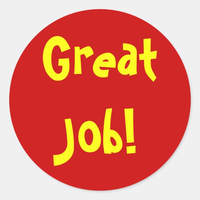 Sticker Rond Bon Travail ! (Devant)