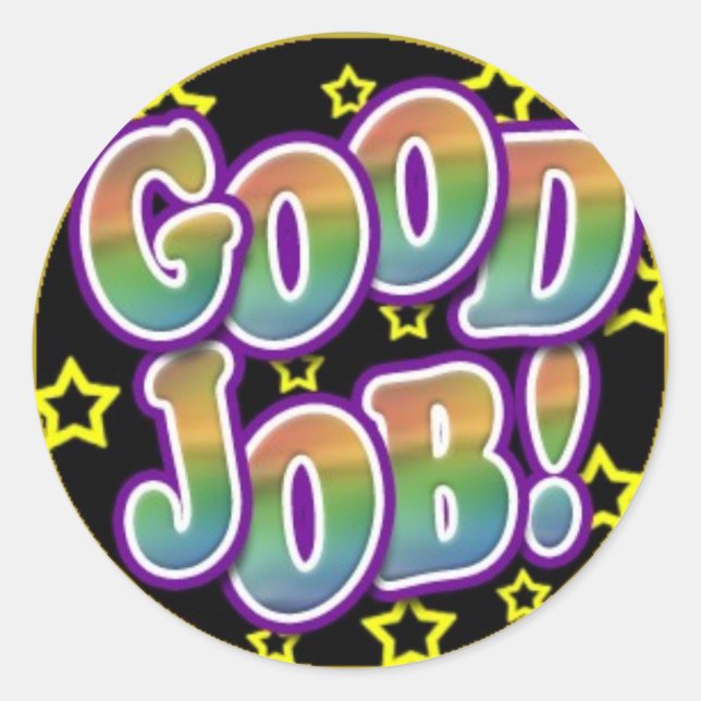 Sticker Rond Bon travail (Devant)