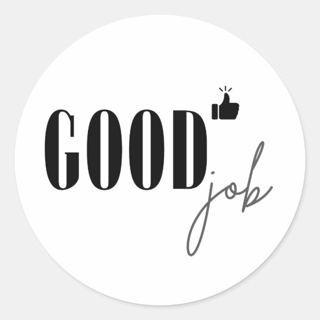 Sticker Rond Bon travail (Devant)