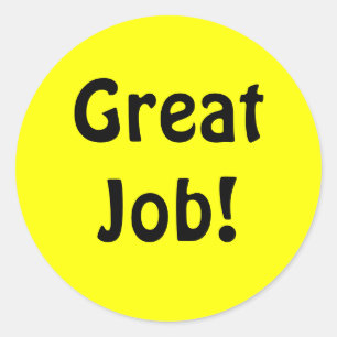 Sticker Rond Bon Travail ! Collier REward