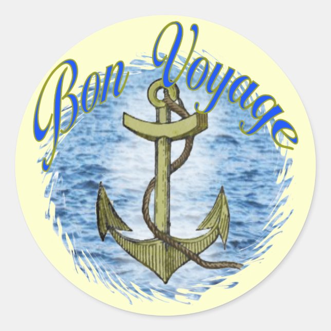 Sticker Rond Bon Voyage (Devant)