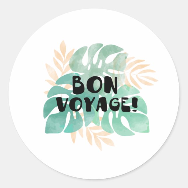 Sticker Rond Bon voyage (Devant)