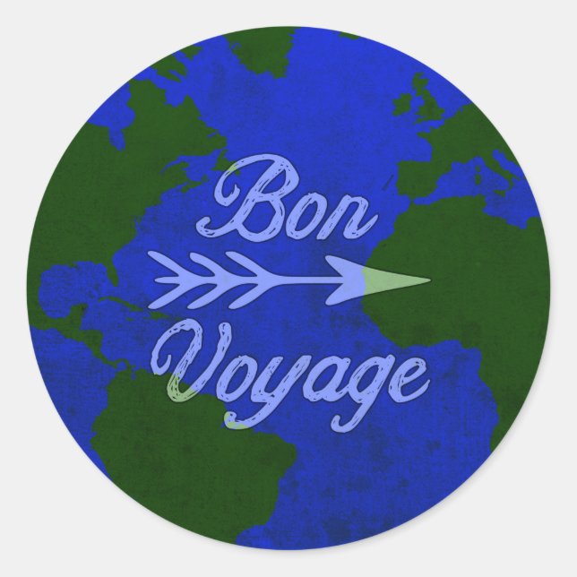 Sticker Rond Bon Voyage (Devant)