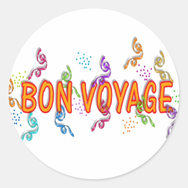 Sticker Rond Bon Voyage (Devant)