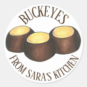Sticker Rond Bonbon Au Beurre D'Arachide Faite Maison En Ohio B