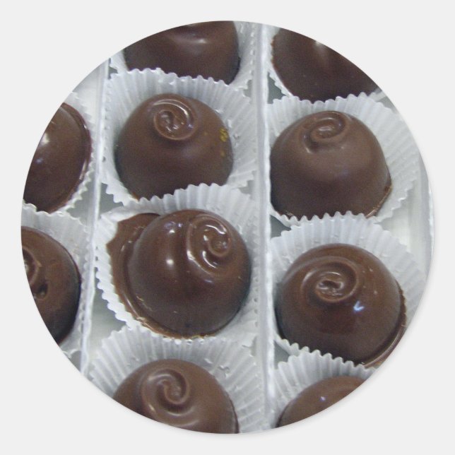 Sticker Rond Bonbons au chocolat (Devant)