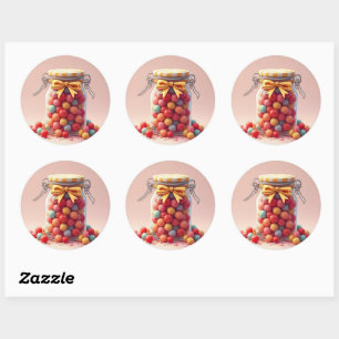 Sticker Rond bonbons et gelées