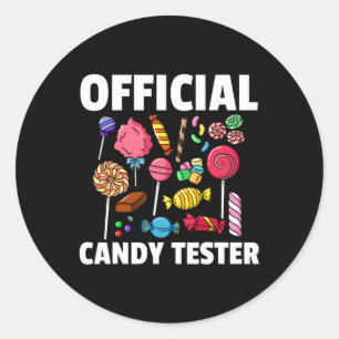 Sticker Rond Bonbons Tester Lollipop Sweets Cadeau Halloween En