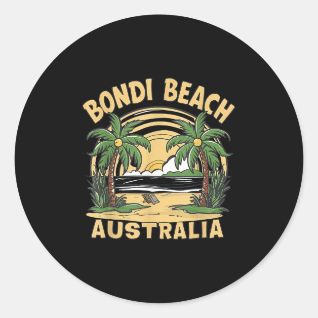 Sticker Rond Bondi Beach Australie (Devant)