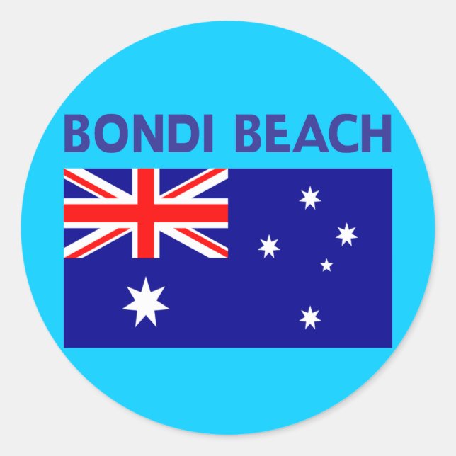 Sticker Rond BONDI BEACH Australie T-shirts et produits (Devant)