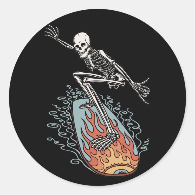 Sticker Rond Bonehead Board Dude (Devant)