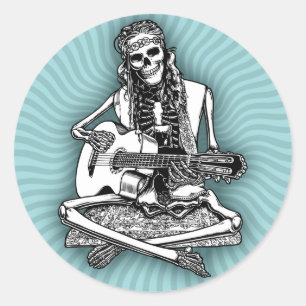 Sticker Rond Bones Busker II