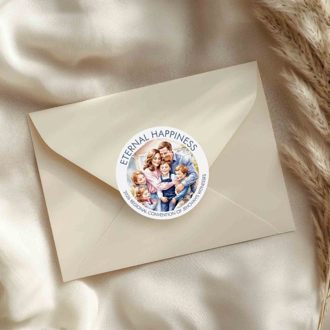 Sticker Rond Bonheur éternel pour les enfants et les adultes (Créateur téléchargé)