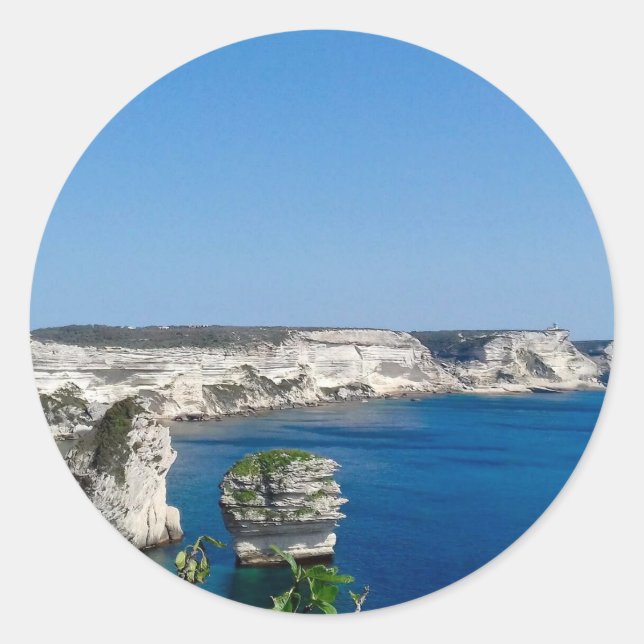 Sticker Rond  Bonifacio en Corse (Devant)