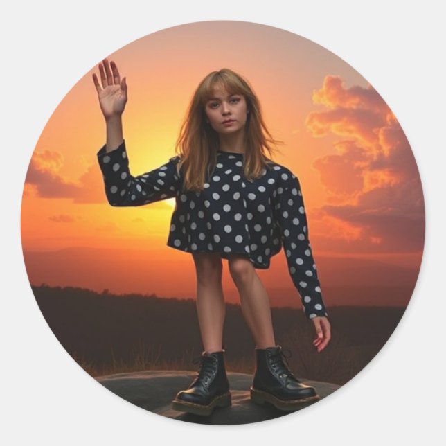 Sticker Rond bonjour (Devant)