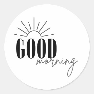 Sticker Rond Bonjour